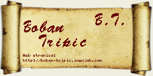 Boban Tripić vizit kartica
